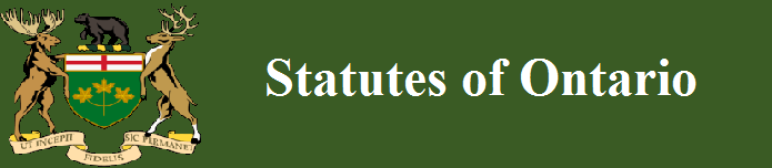 Ontario: Annual Statutes