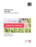 Municipal Law: 2015-16 by John Mascarin