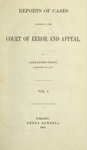 Upper Canada Error & Appeal Reports, 1846-1866 (3 v)
