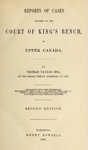 Taylor Upper Canada King’s Bench Reports, 1824-1828 (1 v)