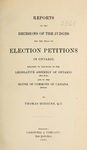 Hodgins’ Election Cases, 1871-1878 (1 v)