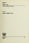 Report on Family Law: Part IV - Family Property Law by Ontario Law Reform Commission