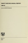 Twenty-Second Annual Report, 1986-87 by Ontario Law Reform Commission