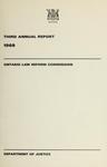 Third Annual Report, 1969 by Ontario Law Reform Commission